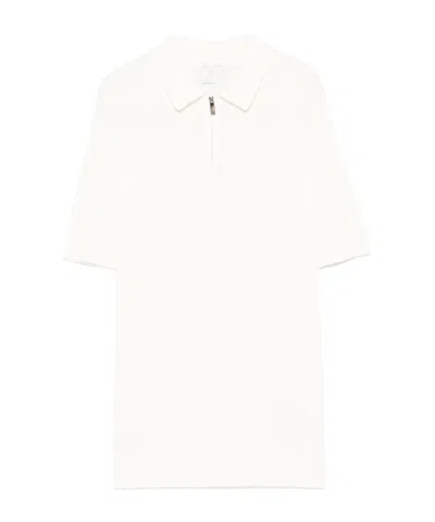 Eleventy Short-sleeved Polo Shirt In White