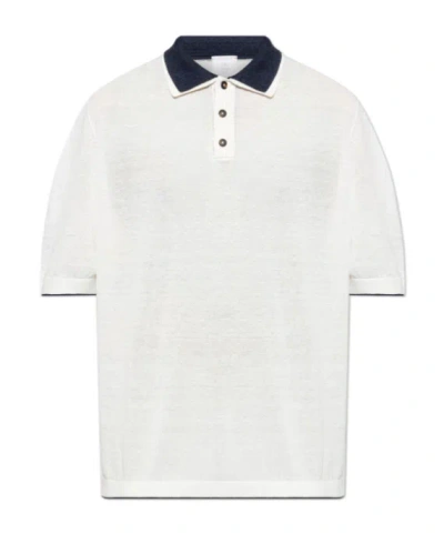 Eleventy Short-sleeved Polo Shirt In White