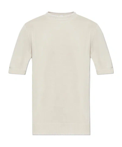 Eleventy Short-sleeved Sweater In White