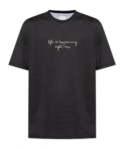 Eleventy Short-sleeved T-shirt In Black