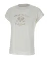 Eleventy White Cotton Lyocell Logo T Shirt