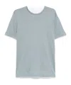 Eleventy Crew-neck Cotton T-shirt In Blue