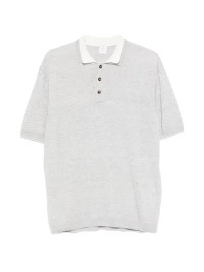 Eleventy Short-sleeves Polo Shirt In Gray