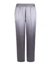 Eleventy Plain Silk Trousers In Blue