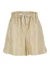 Eleventy Beige Shorts With Drawstring At The Waist In Beige
