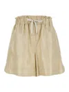 Eleventy Beige Shorts With Drawstring At The Waist In Beige