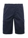 Eleventy Cargo Bermuda Shorts With Flap And Side Pockets In Blue