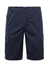 Eleventy Cargo Bermuda Shorts With Flap And Side Pockets In Blue
