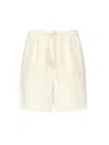 Eleventy Linen Bermuda Shorts With Drawstrings In White