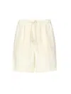 Eleventy Linen Bermuda Shorts With Drawstrings In White