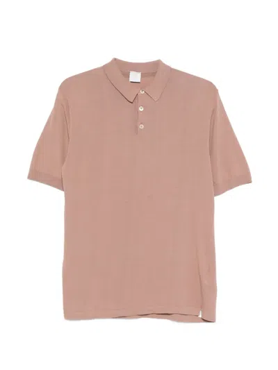 Eleventy Short-sleeves Polo Shirt In Pink