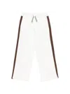 Eleventy Side-stripe Drawstring Track Pants In White