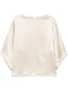 Eleventy Silk Blouse In Neutrals