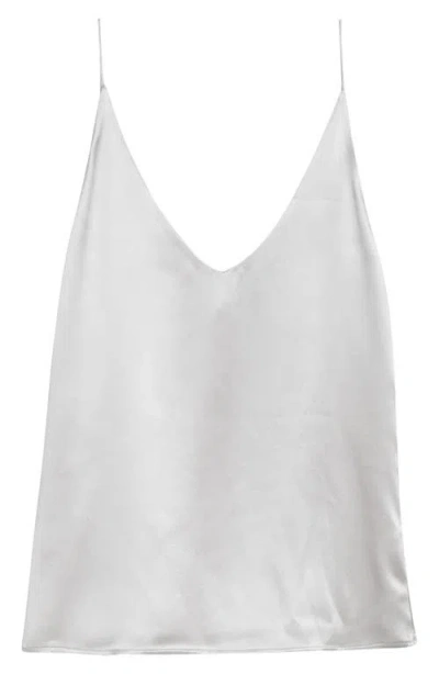 Eleventy Silk Camisole In Pearl Grey