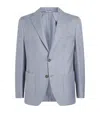 Eleventy Silk-cashmere Blazer In Blue
