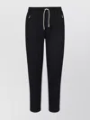 Eleventy Silk Cotton Jogger Trousers In Black