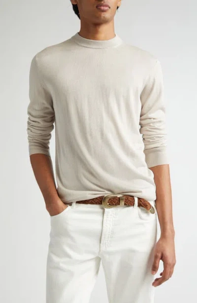 ELEVENTY ELEVENTY SILK CREWNECK SWEATER