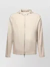 Eleventy Silk Hooded Jacket Long Sleeves In Gray