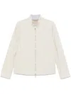 Eleventy Silk Jacket In Neutrals