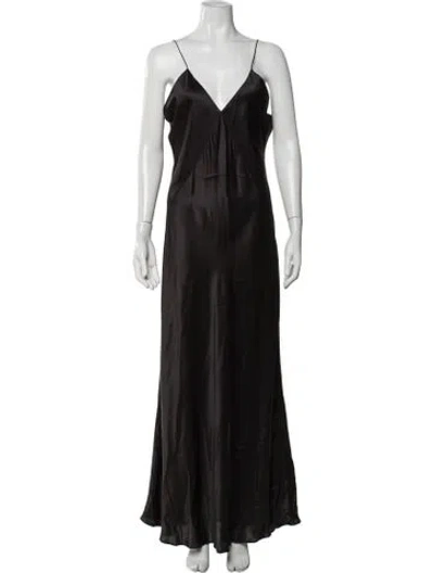 Pre-owned Eleventy Silk Long Dress W/ Tags In Blue