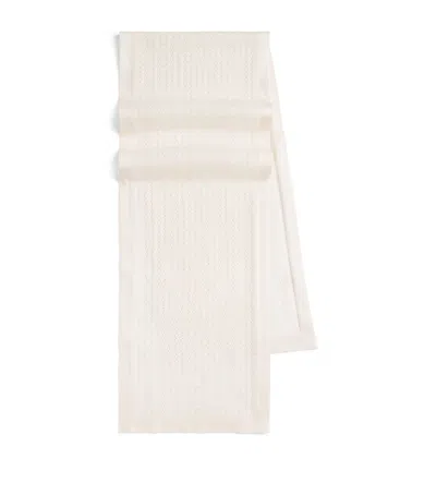 Eleventy Silk Scarf In White