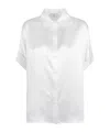 Eleventy Silk Shirt In White