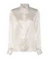 Eleventy Satin Finish Long Sleeve Buttoned Cuffs Top