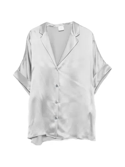 Eleventy Silk Shirt In Gray