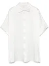 Eleventy Silk Shirt In White