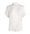 Eleventy Silk Shirt In White