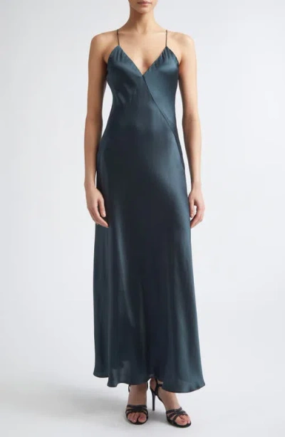 Eleventy Silk Slipdress In Blue