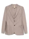 Eleventy Single-breasted Blazer In Brown
