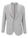 Eleventy Single-breasted Blazer In Gray