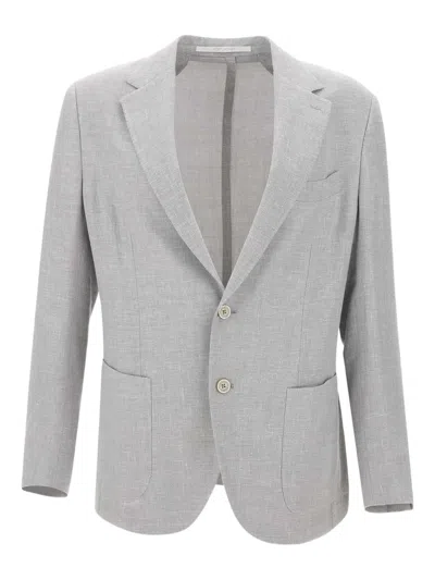 Eleventy Single-breasted Blazer In Gray