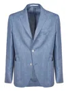 Eleventy Single-breasted Blazer In Blue