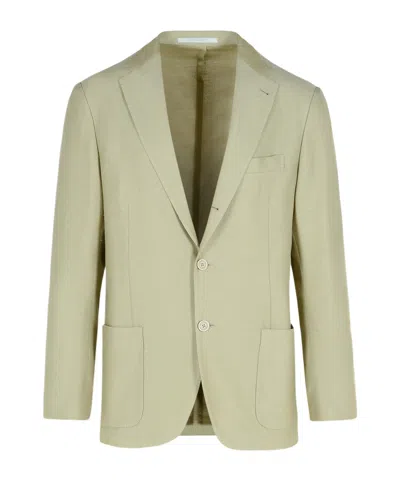 Eleventy Single-breasted Blazer In Green