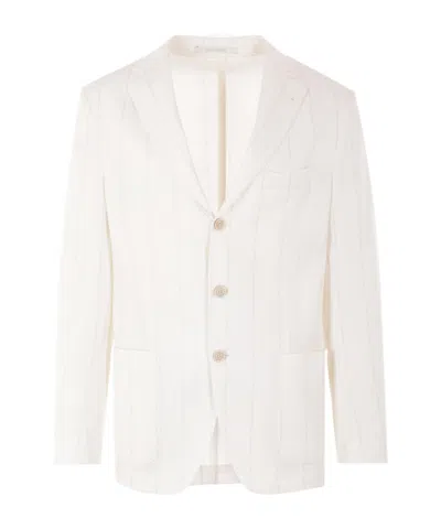 Eleventy Single-breasted Blazer In White