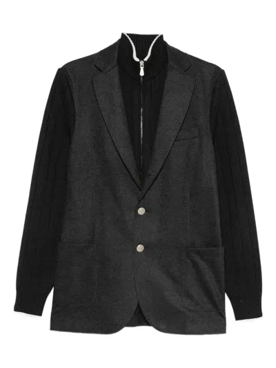 Eleventy Single-breasted Blazer In Black