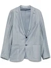 Eleventy Single-breasted Blazer In Blue