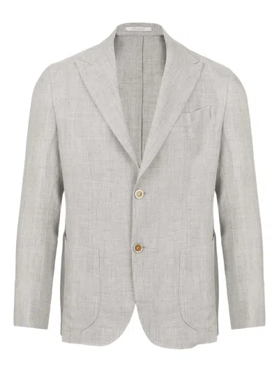 Eleventy Single-breasted Blazer In Gray