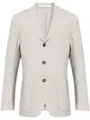 Eleventy Single Breasted Blazer In Grey