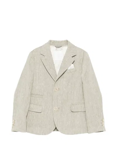 Eleventy Kids' Single-breasted Blazer In Neutral