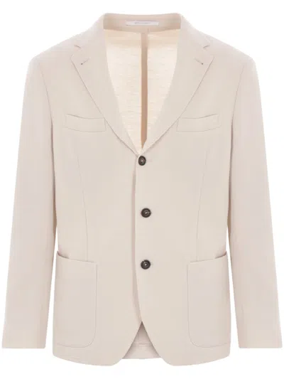 Eleventy Single-breasted Blazer In Beige