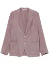 Eleventy Single-breasted Blazer In Purple