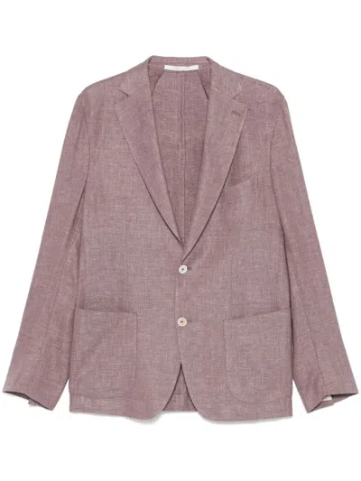 Eleventy Single-breasted Blazer In Purple