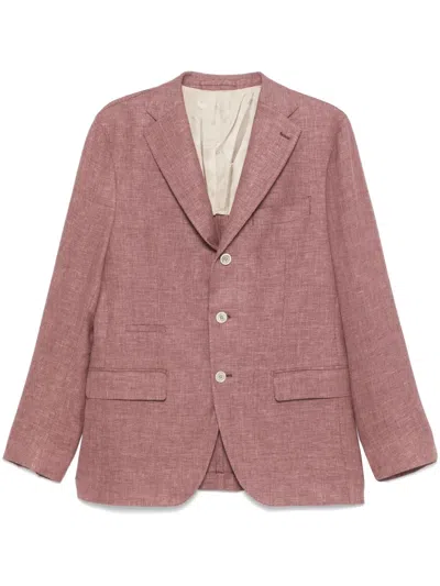 Eleventy Single-breasted Blazer In Purple