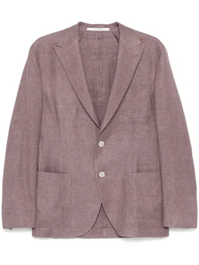 Eleventy Single-breasted Blazer In Purple
