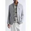 Eleventy Single Breasted Cashmere & Silk Jacket In Gray