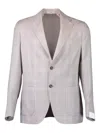 Eleventy Single-breasted Checked Blazer In Gold