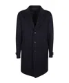 Eleventy Cashmere Blend Wool Coat In Black